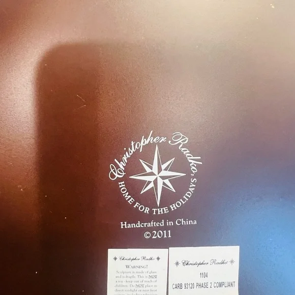 Christopher Radko Snowman Tabletop Sculpture with Box - Picture 6 of 8